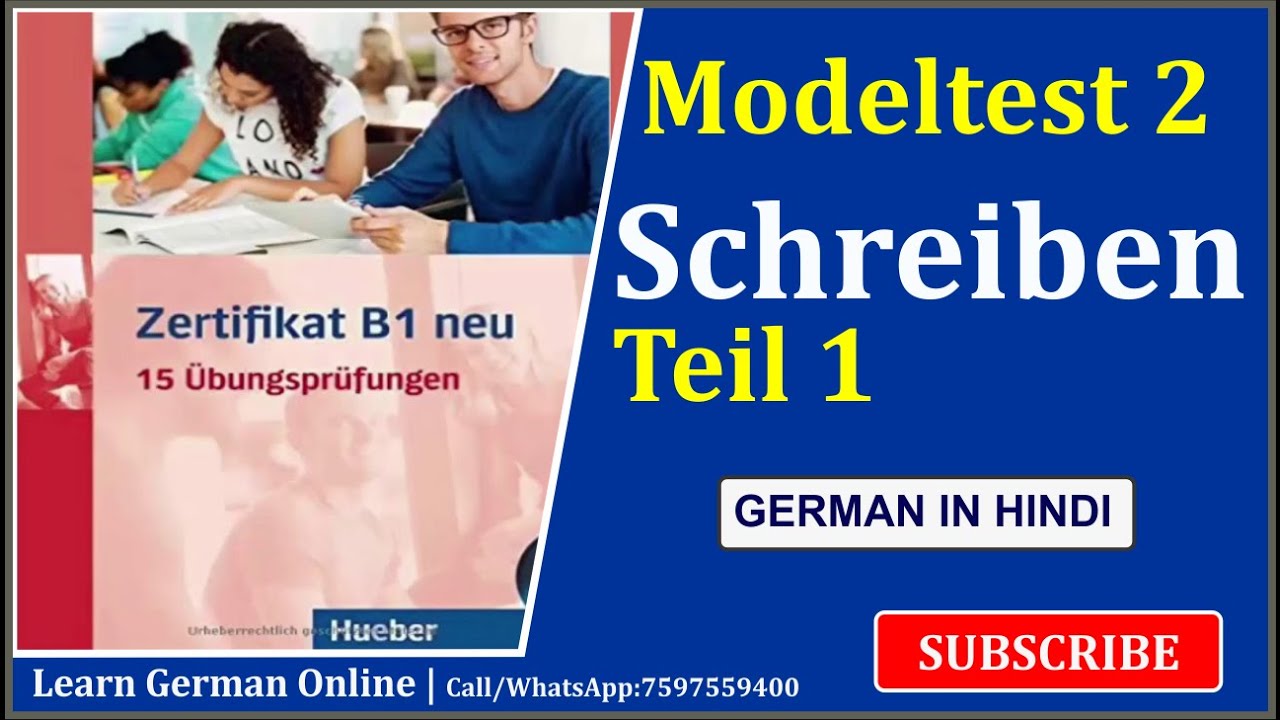 Zertifikat B1 Modellsatz | Modelltest-2 | Schreiben Teil-1 | German Writing Exam | Goethe Zertifikat