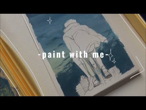 🦋painting studio ghibli scenes with himi miya gouache | whisper of the heart | paint with me