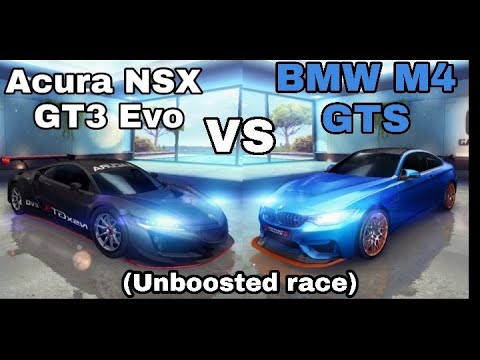Acura NSX GT3 Evo VS BMW M4 GTS San Diego 1 Lap Race Class - A Unboosted Race | Asphalt 8: airborne