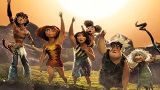 A Caveman Family Leaves Their Cave and Discovers a Whole New World .