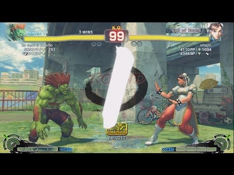 Taku (Blanka) vs Oita jin (Chun Li) - AE 2012 Matches *1080p*