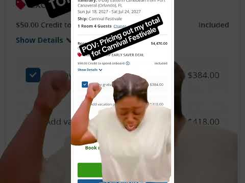 Thumbnail for $5,000 new Carnival Festivale Cruise 🤯🤑 #travel #vacation #expensive #carnivalcruise