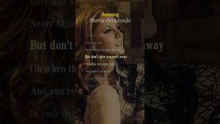 Burning - Lyrics - Maria Arredondo #englishsongs #masonmusic #popmusic #lyrics