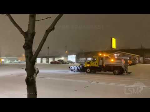 12-16-2020 Central Indiana Snowfall - Plow Trucks at Work - Slick Roadways