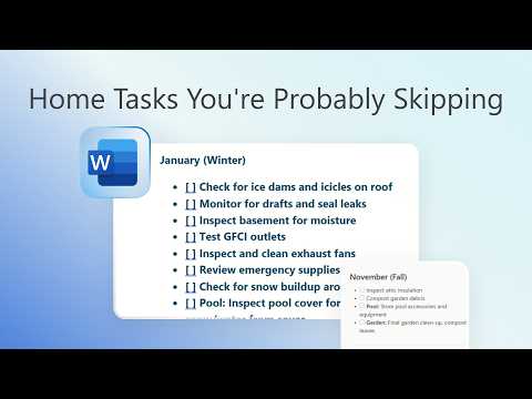 How to create an annual home maintenance plan with Copilot in Word | Microsoft 365