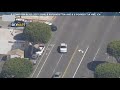 Police in pursuit of vehicle near Compton area