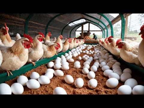 How to Raise Chickens for Eggs & Business - Egg Harvesting - Poultry business.
