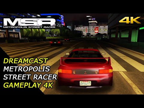 Metropolis Street Racer (Dreamcast) - 4K 60fps Gameplay/Widescreen/Redream