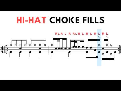 5 Hi-Hat Choke Drum Fills for Rock/Funk (Practice-Along Exercises)