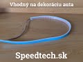 LED silikonový extra plochý pásek 12V - červený (60cm) - Video Youtube