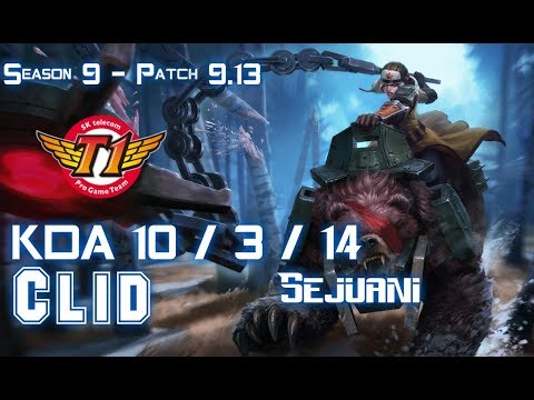 SKT T1 Clid SEJUANI vs ELISE Jungle - Patch 9.13 KR Ranked