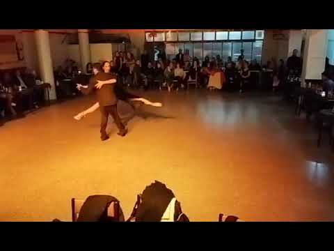  Albano Goldenberg  and  Angeles Verón  are  dancing  to  the  tango  "  Lo Que Vendra  "  by  Aníbal Troilo