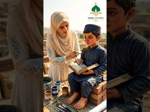 ईंट और सीमेंट से बना दिया कुरान पढ़ता बच्चा! 😱🕌#islamicart#sculpture#islamicshorts#craftart#craft