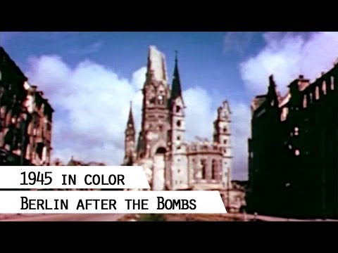 Destroyed Memorial Church, Berlin 1945 (in color)