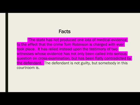 Interpreting Logical Appeals   Atticus Finch's Closing Arguments