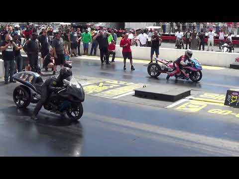BIFF (turbo Honda 1000) vs FAMILY MAN (nitrous Suzuki) grudge bike racing Nhdro 2018