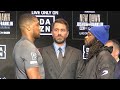 ANTHONY JOSHUA LOOKS MASSIVE FACING OFF WITH JERMAINE FRANKLIN AT FINAL PRESS CONFERENCE!