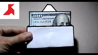 Закрывающийся бумажный кошелек для мелочи из бумаги А4