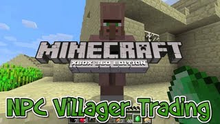 Minecraft Xbox 360 - NPC Villager Trading Tutorial ( "title update 14" Feature)