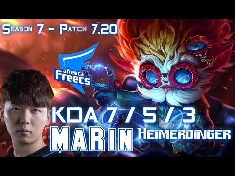 AFs MaRin HEIMERDINGER vs CHO'GATH Top - Patch 7.20 KR Ranked