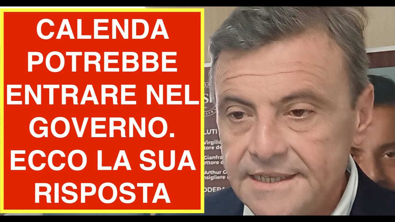 CALENDA POTREBBE ENTRARE NEL GOVERNO. ECCO LA SUA RISPOSTA
