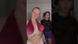 Braless no bra bouncy bouncing boobs dancing tiktok nip slip boob