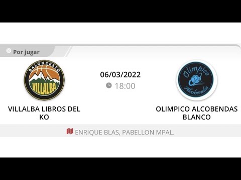 Junior fem A VILLALBA LIBROS DEL KO - OLIMPICO ALCOBENDAS