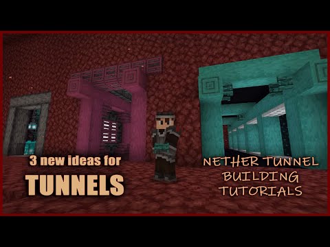 3 NETHER TUNNEL ideas for Minecraft 1.19 - with tutorials