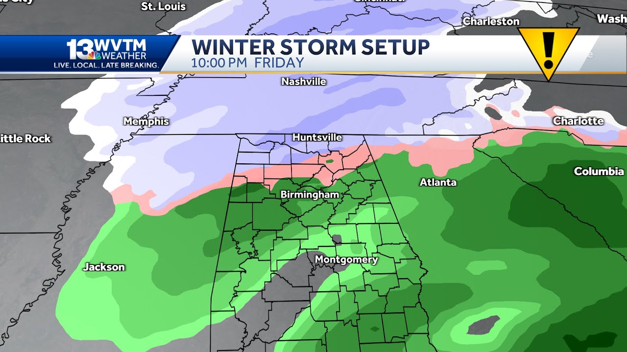 Tracking storms, cold and snow in Alabama's weather forecast