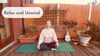 Relax and unwind yoga, a sunset rest 