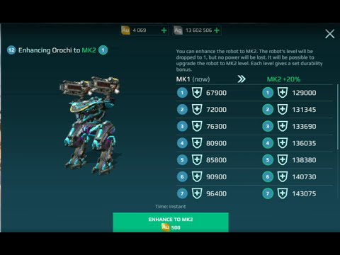 Enhancing OROCHI To MK2 😎❤️/ Pro Player/WAR ROBOTS