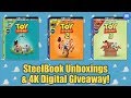 Toy Story Trilogy Best Buy Exclusive 4K Ultra HD Blu Ray SteelBook Unboxings Digital Giveaway