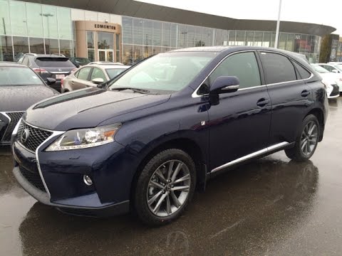 New Blue on Black 2015 Lexus RX 350 AWD F Sport Walk Around Review - Alberta, Canada