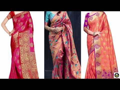 सुंदर रेशम साड़ी डिजाइन 2019 | Beautiful Silk Saree Design 2019 | Latest Silk Sarees Designs