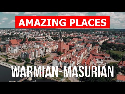 Travel to Warmian-Masurian Voivodeship, Poland | Cities, tourism, vacations, nature | Drone 4k video