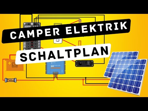 Camper electrical wiring diagram - motorhome and caravan