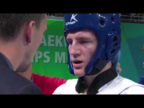 2017 Muju World Championships M 63kg Semi final  SINDEN Bradly GBR VS ZHAO Shuai CHN