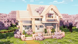 [Minecraft] How to Build an Aesthetic Cherry Blossom House / Tutorial