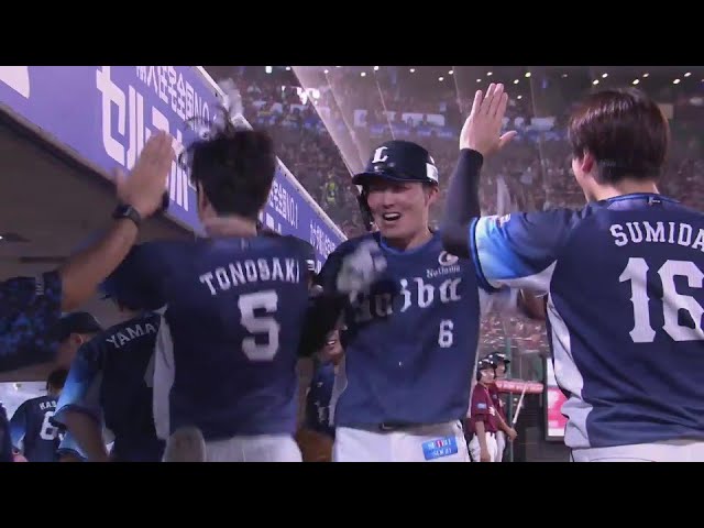 【7回表】今シーズン初アーチ!! ライオンズ・源田壮亮の右中間への一発で追加点!!  2024年6月29日 東北楽天ゴールデンイーグルス 対 埼玉西武ライオンズ