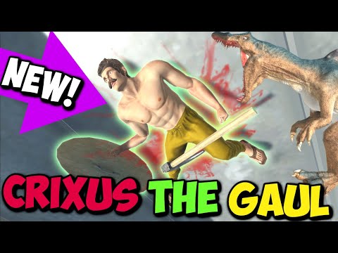 NEW! Crixus the Gaul vs Every Unit on WOBBLY SKY CAGE ARENA - Animal Revolt Battle Simulator