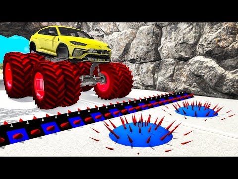 Police Spike Strip Crashes #24 - Beamng drive
