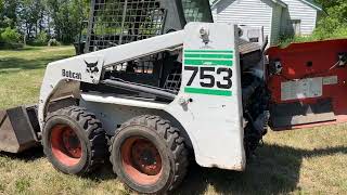 Bobcat 753 Skid Loader – Fresh Service, 10-16.5 Tires, 2324 Hours, With 5’ Bucket and Manure Forks