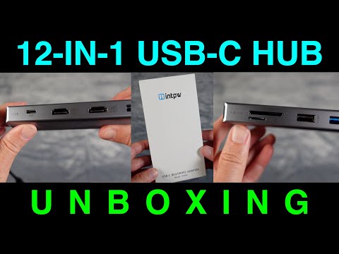 Unboxing 12 in 1 USB C Hub 4K@60Hz HDMI & DP by INTPW