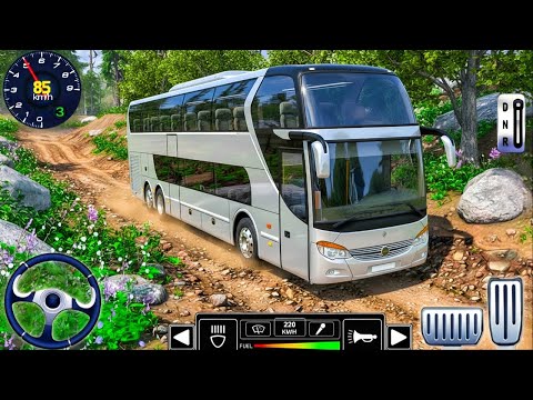 Real Uphill Coach Bus Simulator | US Offroad Bus Driver Gameplay 