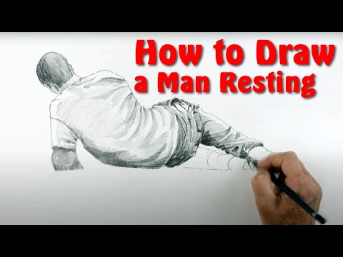 Draw a Man Laying Down In Simple Steps