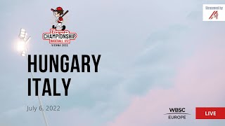 5 2022 U-12 Baseball European Championship - Hungary VS Italy