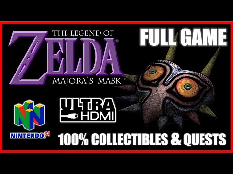The Legend Of Zelda MAJORA'S MASK [N64 UltraHDMI] FULL GAME Walkthrough 100% Collectibles