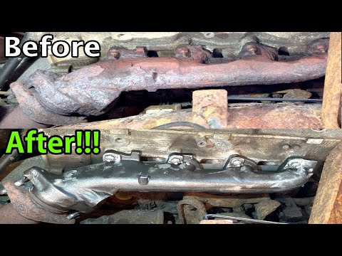 Ford 5.4 Exhaust Manifold Removal & Installation, Ford F-350, F-250, Seeping Manifold! Rusted Studs!