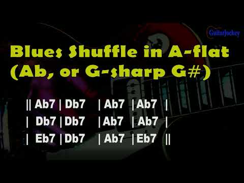 Blues Shuffle in A-flat Backing Track