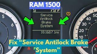 How To Fix "Service Antilock Brake System" Warning In Ram 1500